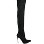 Atelier Stretch Faux Suede Stiletto Long Boots