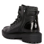 Boundless Faux Leather Quilt Collar Ankle Boot