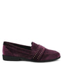 Walkin Stud Detail Velvet Loafers
