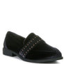 Walkin Stud Detail Velvet Loafers