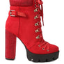 Birch Diamante Set Block Heeled Ankle Boot