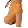 Birch Diamante Set Block Heeled Ankle Boot