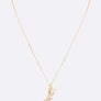 Cubic Zirconia Pearl Drop Butterfly Necklace