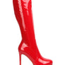 Shawtie High Heeled Stretch Patent Calf Boots