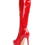 Shawtie High Heeled Stretch Patent Calf Boots