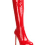 Shawtie High Heeled Stretch Patent Calf Boots