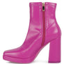 Tintin High Heeled Square Toe Ankle Boots