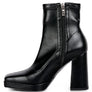 Tintin High Heeled Square Toe Ankle Boots