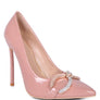 COCKTAIL Buckle Embellished Stiletto Pump Shoes