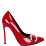 COCKTAIL Buckle Embellished Stiletto Pump Shoes