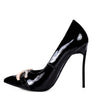 COCKTAIL Buckle Embellished Stiletto Pump Shoes