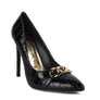 Fanfare Croc Metal Chain Pump Heels