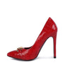 Fanfare Croc Metal Chain Pump Heels