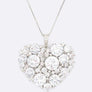 Cubic Zirconia Large Heart Pendant Necklace