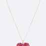 Cubic Zirconia Large Heart Pendant Necklace