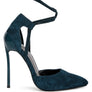 RULE BREAKER Black Lace Up Stiletto Sandals