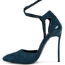 RULE BREAKER Black Lace Up Stiletto Sandals