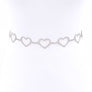 Rhinestone Heart Link Chain Belt
