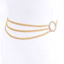 Crystal Ring Layered Chain Belt