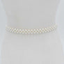 Rhinestone Bukle Pearl Elastic Belt