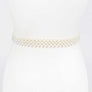 Crystal Buckle Pearl Elastic Belt