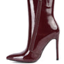 Mania Patent Pu High Heeled Ankle Boot