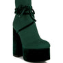 After Pay High Heeled Velvet Knitted Boot