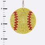 Rhinestone Softball Pillow Earrings