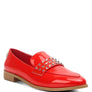 MEANBABE Semicasual Stud Detail Patent Loafers