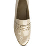 MEANBABE Semicasual Stud Detail Patent Loafers
