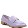 MEANBABE Semicasual Stud Detail Patent Loafers