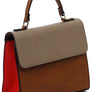 Colorblock Top Handle Satchel