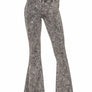 Acid Wash High Waist Raw Edge Hem pants
