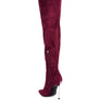 Jaynetts Stretch Suede Micro High Knee Boots