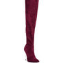Jaynetts Stretch Suede Micro High Knee Boots