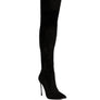 Jaynetts Stretch Suede Micro High Knee Boots