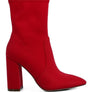 Ankle Lycra Block Heeled Boots