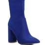 Ankle Lycra Block Heeled Boots