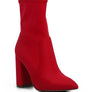 Ankle Lycra Block Heeled Boots