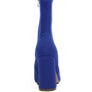 Ankle Lycra Block Heeled Boots