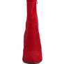 Ankle Lycra Block Heeled Boots