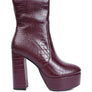 Feral High Heeled Croc Pattern Ankle Boot
