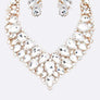 Sapphire Blue Statement Crystal Necklace Set