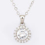 CZ Round Pendant Necklace