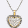 Designed Heart Pendant Necklace