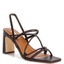 Two Strings Slingback Mid Heel Block Sandals