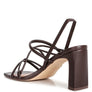 Two Strings Slingback Mid Heel Block Sandals
