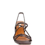 Two Strings Slingback Mid Heel Block Sandals