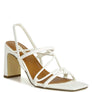 Two Strings Slingback Mid Heel Block Sandals