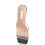 Sun Drop Clear Strap Block Heeled Sandals